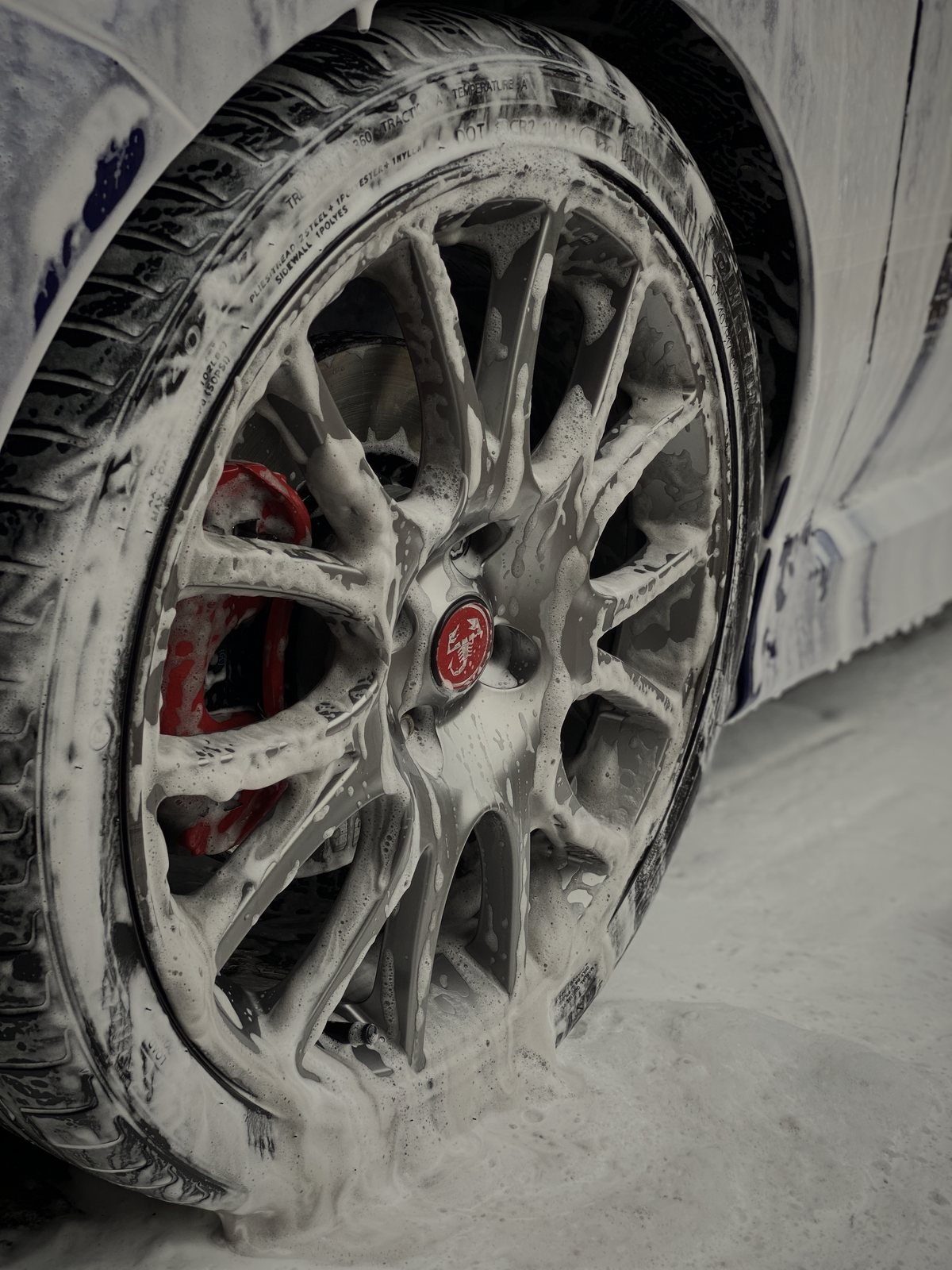 Wheel deep clean with foam by ARDEN Detailing